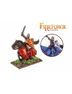 Fireforge Games - Leader on Barded Horse - Lion/Fleur de Lis