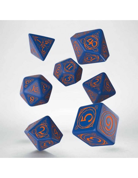 Wizard Dark-blue & orange Dice Set