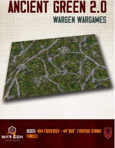 Kraken Wargames - Ancient Green 2.0 neoprene Gaming Mat