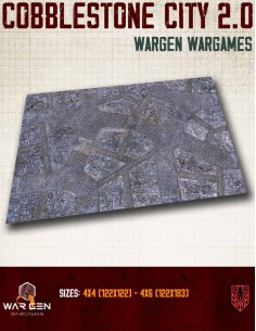 Kraken Wargames - Cobblestone City 2.0 neoprene Gaming Mat