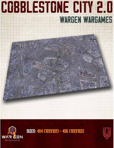 Kraken Wargames - Cobblestone City 2.0 neoprene Gaming Mat