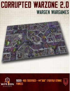 Kraken Wargames - Corrupted Warzone 2.0 neoprene Gaming Mat