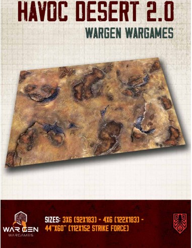 Kraken Wargames - Havoc Desert 2.0 neoprene Gaming Mat
