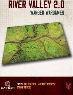 Kraken Wargames - River Valley 2.0 neoprene Gaming Mat