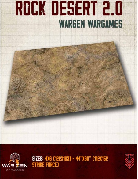 Kraken Wargames - Rock Desert 2.0 neoprene Gaming Mat