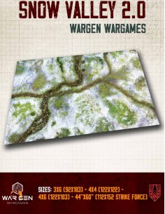 Kraken Wargames - Snow Valley 2.0 neoprene Gaming Mat