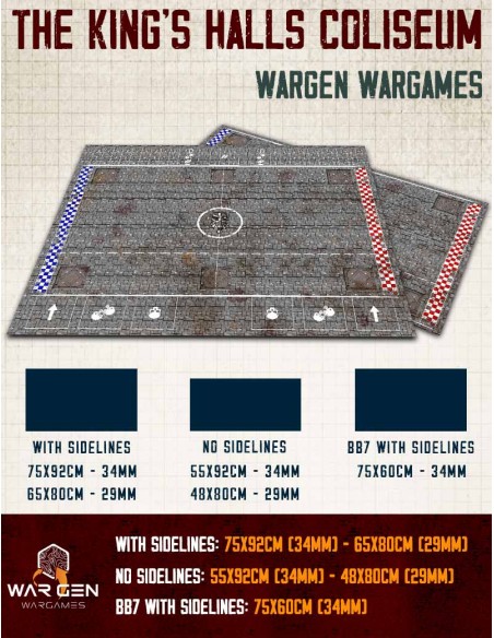 The King's Halls Coliseum - Blood Bowl Compatible Gaming Mat