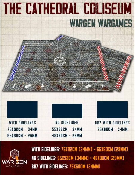 The Cathedral Coliseum - Blood Bowl Compatible Gaming Mat