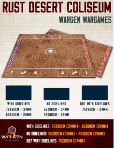 Rust Desert Coliseum - Blood Bowl Compatible Gaming Mat