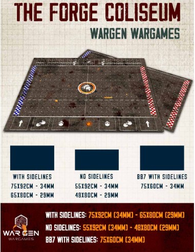 The Forge Coliseum - Blood Bowl Compatible Gaming Mat