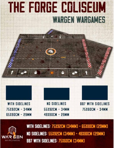 The Forge Coliseum - Tapete compatible para Blood Bowl