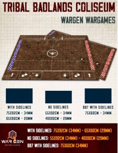 Tribal Badlands Coliseum - Tapete compatible para Blood Bowl